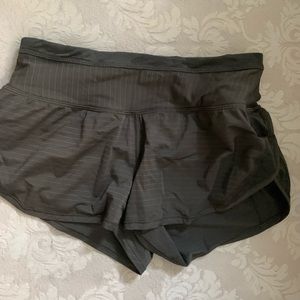 Army green lulu lemon athletic shorts